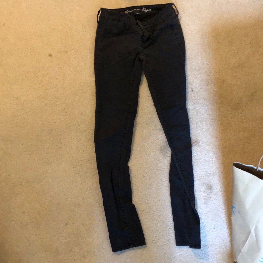 Light black American Eagle skinny jeans